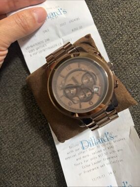 Michael Kors Women’s Brown Gold Chronograph Watch